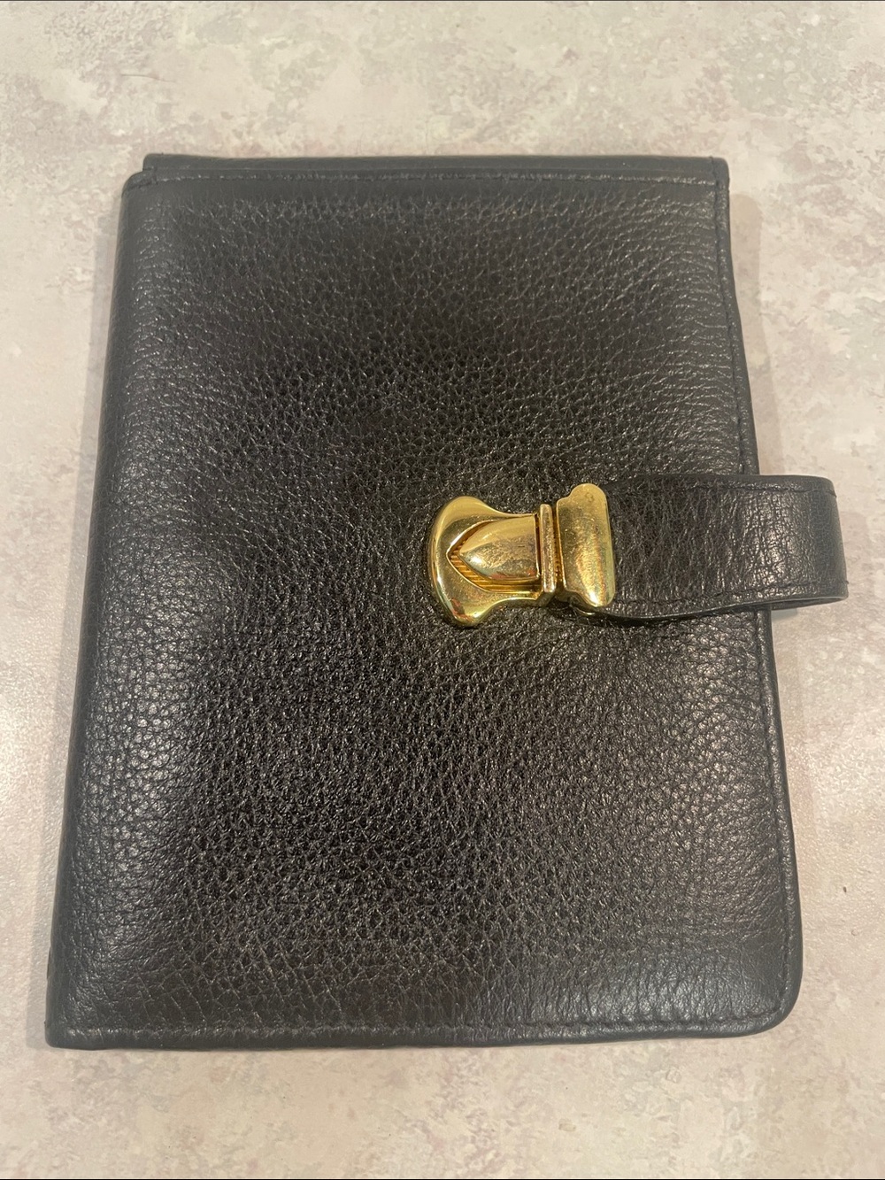 Franklin Covey Black Leather Wallet Organizer
